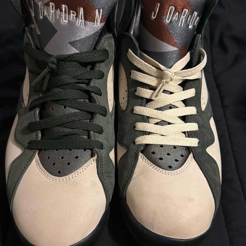 Men's Green and Cream Sneakers